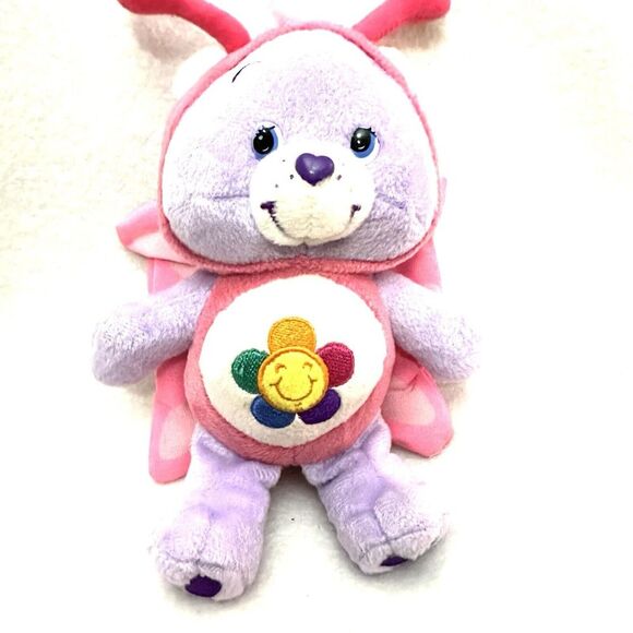 Care Bears Harmony Bear in Butterfly Suit 9" Plush‎ Stuffie 2005 - Picture 1 of 13